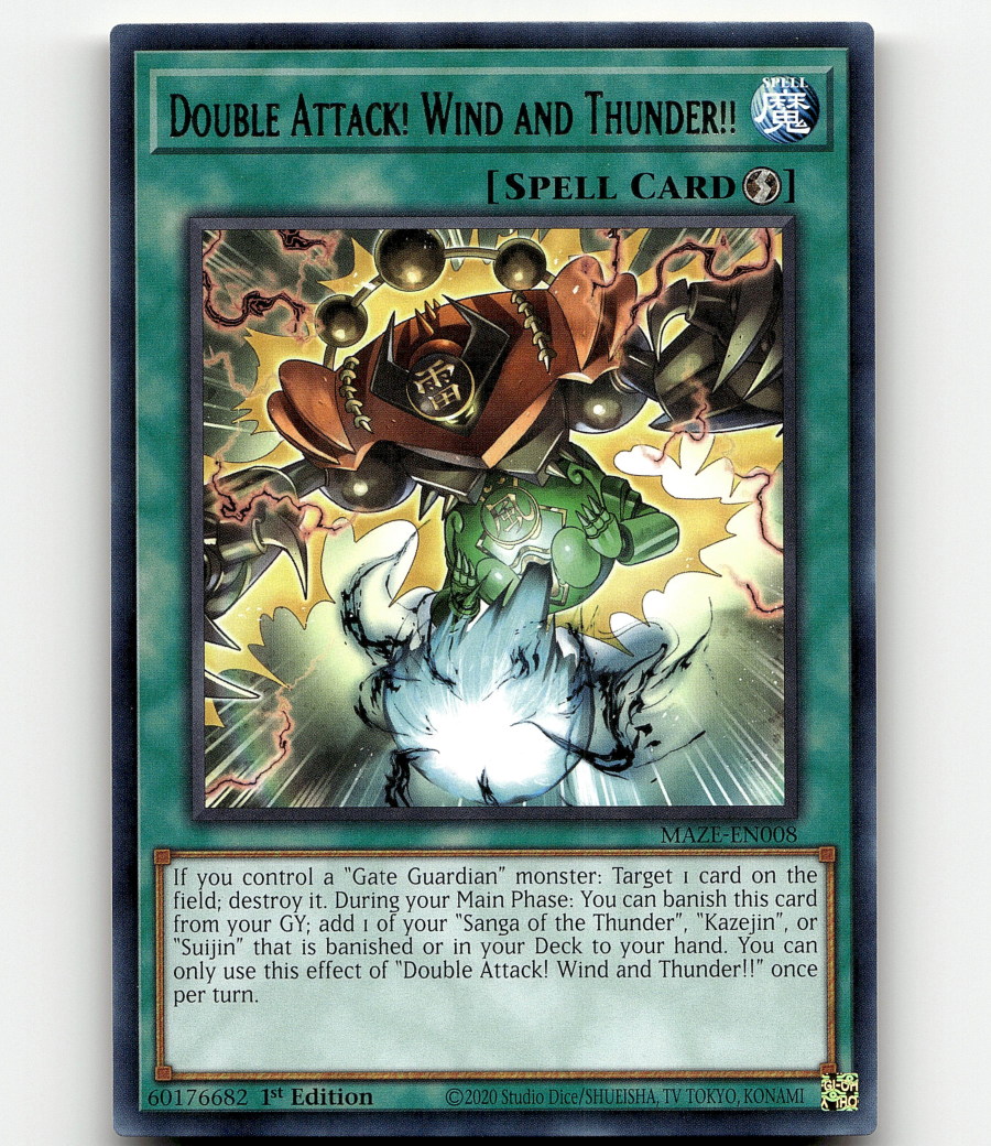 Yugioh Double Attack! Wind and Thunder!! Maze of Memories Rare | eBay