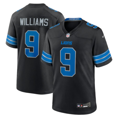 Detroit Lions Jameson Williams #9 Nike Black Alternate Official