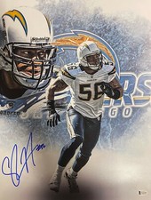 Shawne Merriman signed San Diego Chargers 16x20 Photo #56- Beckett/BAS Witnessed