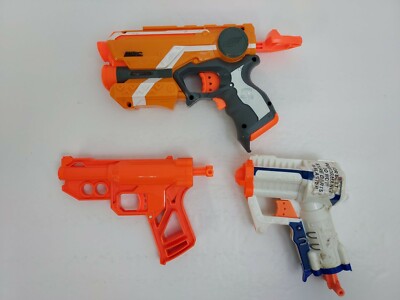 NERF Lot of 3 Dart Pistols Triad EX-3, Snapfire, & Firestrike
