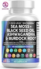 Sea Moss 3000mg Black Seed Oil 2000mg Ashwagandha 1000mg Turmeric 1000mg Bladder