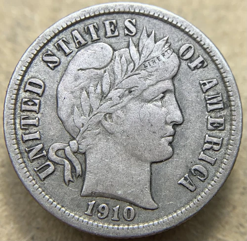 1910 Barber Dime (B369)