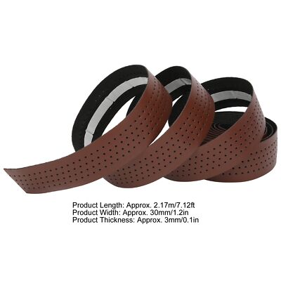 2Pcs Fahrrad Anti-Rutsch Lenker Band PU-Leder Lenker Gurt Für Rennrad