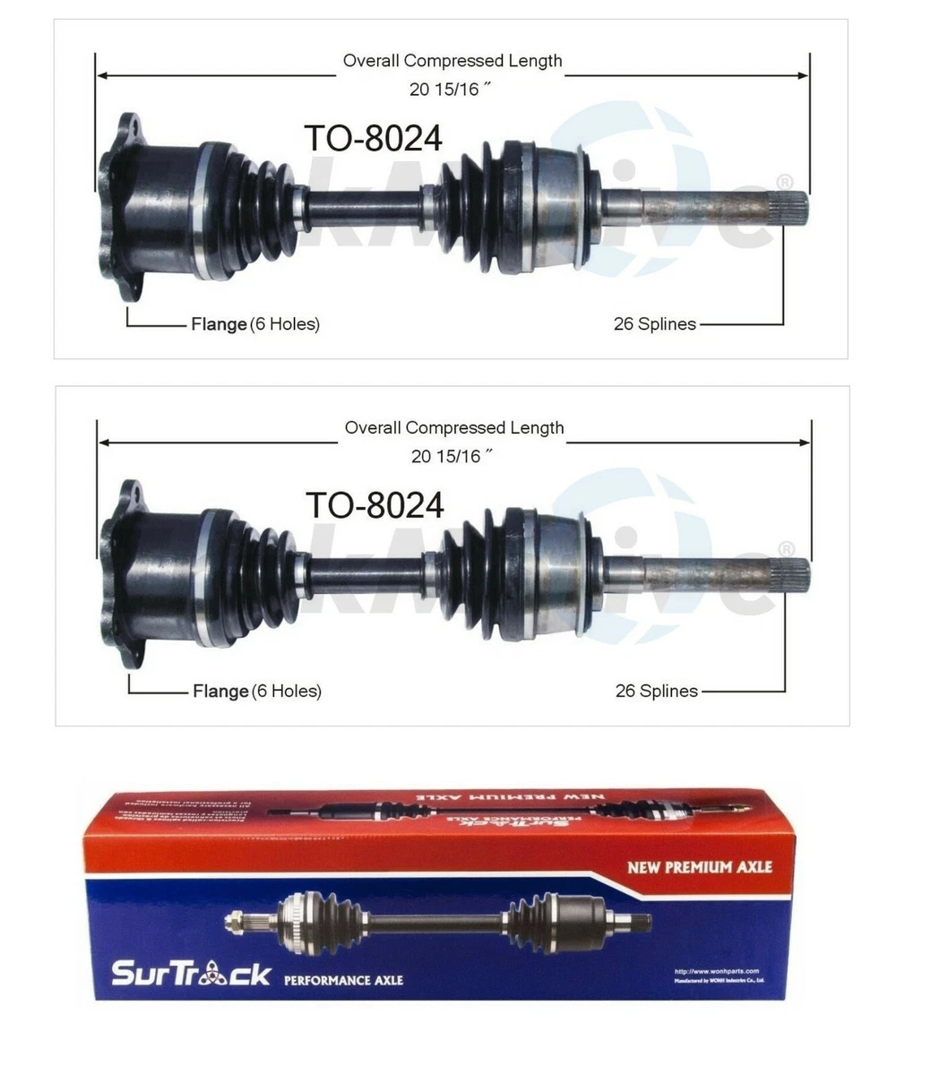 Par De Ejes CV Delanteros Nuevos Para Toyota 4Runner 1995-1986 Con Garantía