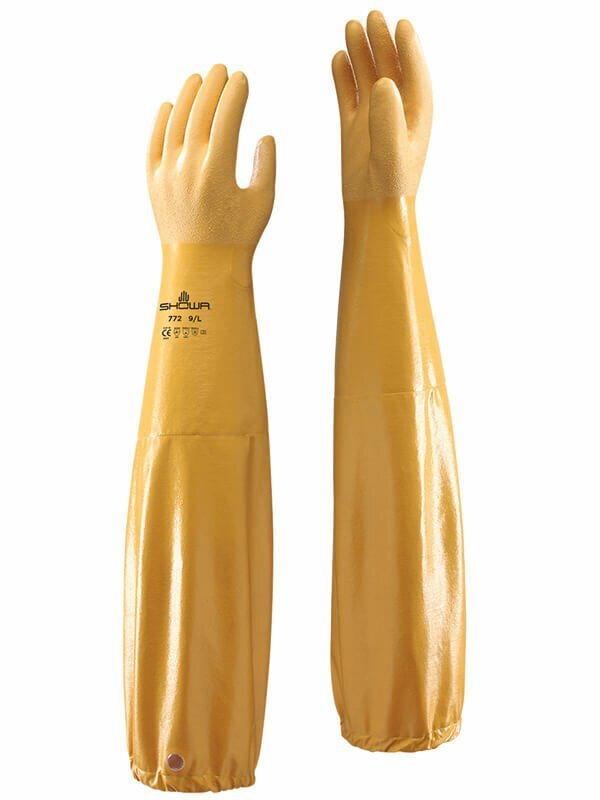 "GUANTES SHOWA ATLAS 772 RESISTENTES QUÍMICOS MEJOR GUANTE MFG 26" (TALLAS M, LG, XL)