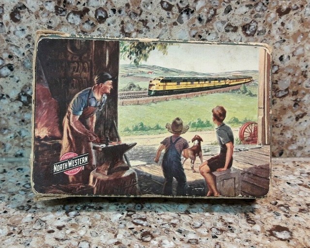 Vintage Full Deck Playing Cards Chicago Northwestern System Railroad