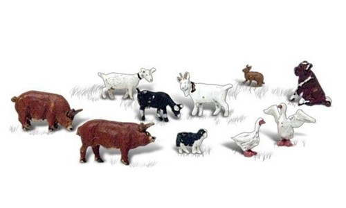 Set Di 10 Animali Della Fattoria In Miniatura - Modellini Realistici Per Diorami, Collezionismo E Giochi Creativi