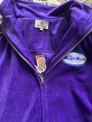 Sweatsedo Mens lMedium sleeve full zip  Purple velour Track, size M