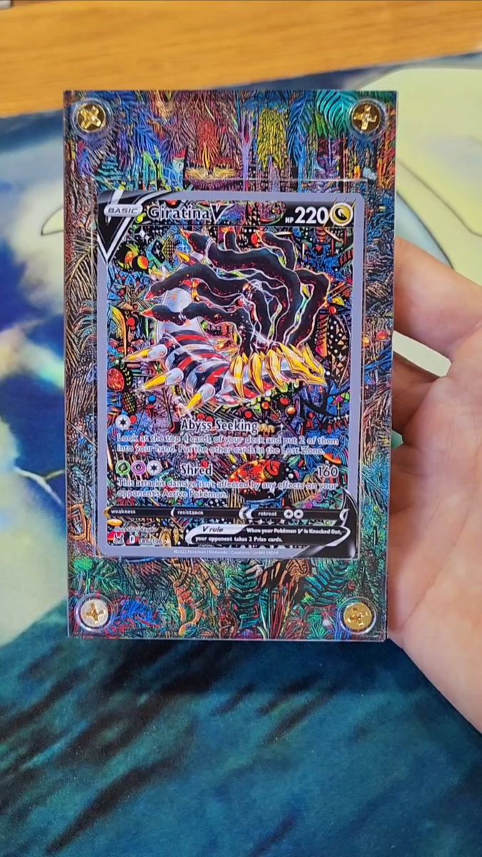 シリーズ:PCG;listno_Pokemon:20513;カード名:裂空のデ… Pokemon Giratina V 186/196 Alt Art Lost Origin Display Case Slab