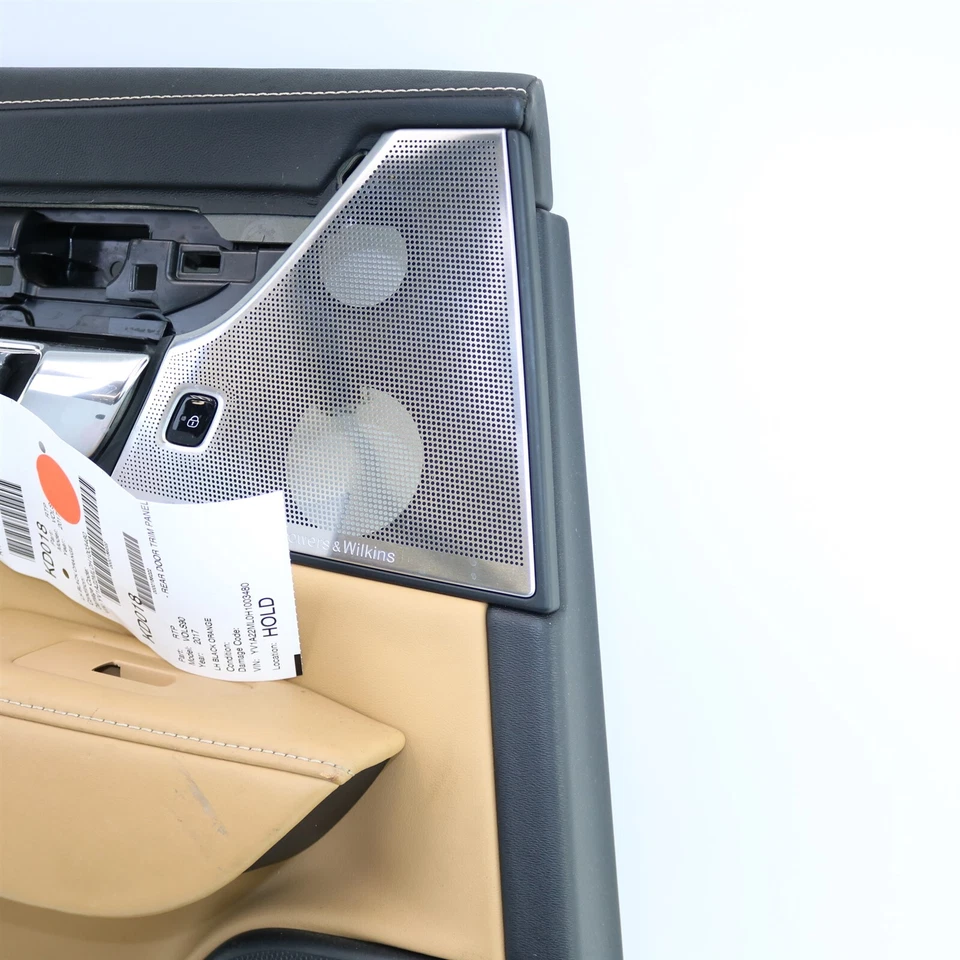 Panel de moldura de puerta trasera izquierda Volvo carbón/ámbar #RA20 con pantalla para S90 V90 18-20 Foto 3 de 4