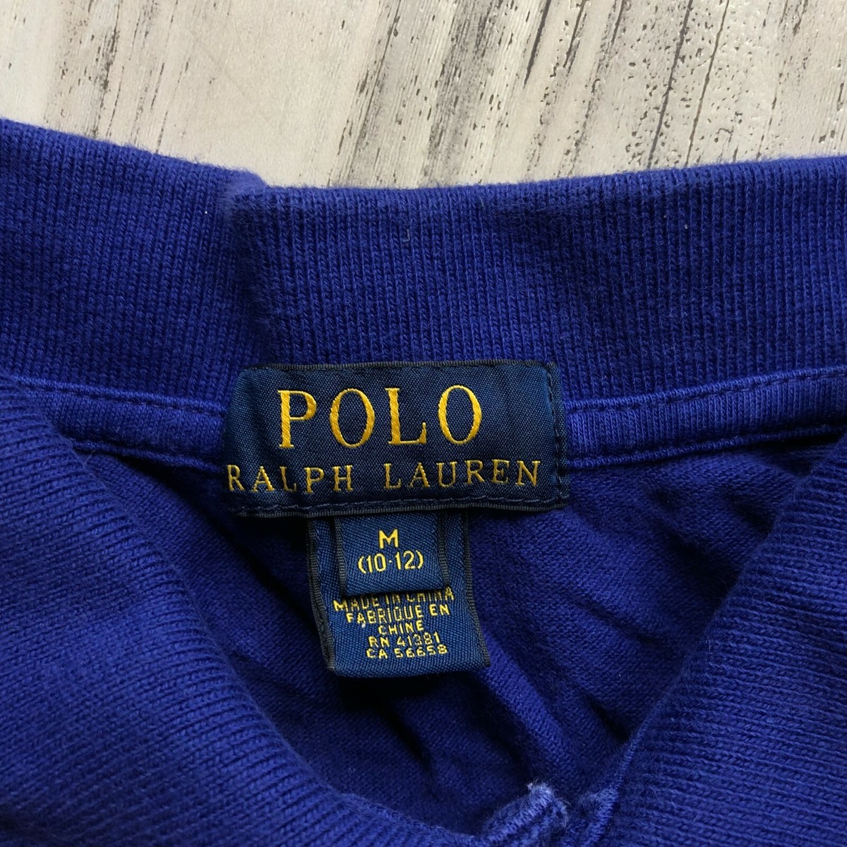Ralph Lauren Boy Polo Shirt Medium Youth SEWN Blue Italy Track
