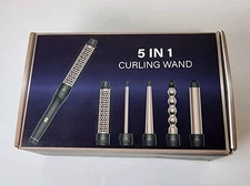Professional 5-in-1 Curling Wand Set Instant Heat Up Hair Curler Wand