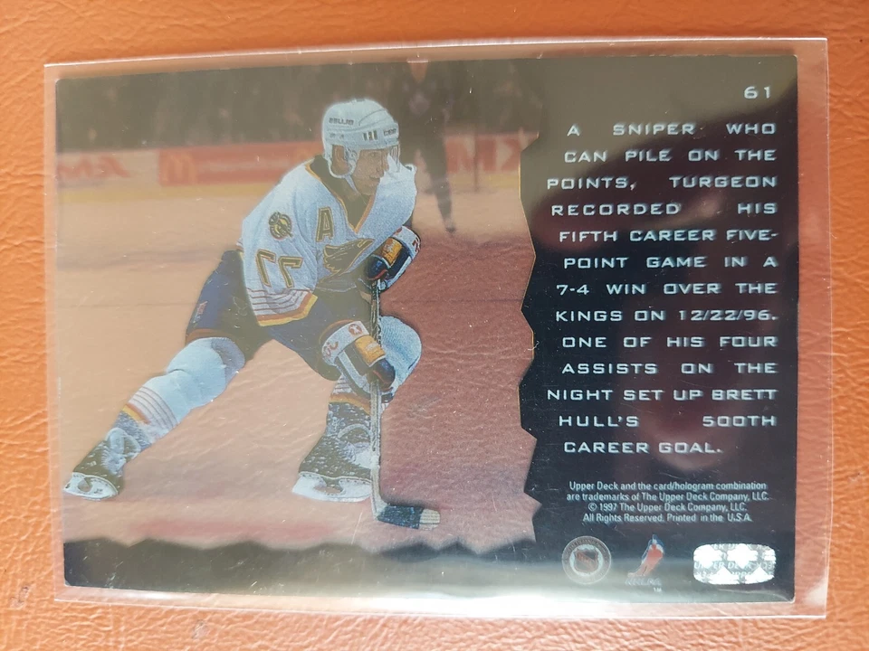 1996 Upper Deck Ice #61 Pierre Turgeon - Image 2 of 2