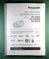 Panasonic HC-X920 Basic Instruction Manual: 36 Pages  Protective Covers 