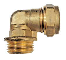 15mm x 1/2" BSP Compression Male Iron Elbow 90°-Pack of 10