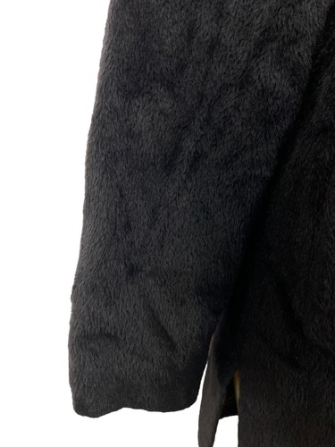 Vintage Women's Cinzia Rocca Baby Lama and Wool Black Coat Size 8 - Picture 5 of 13