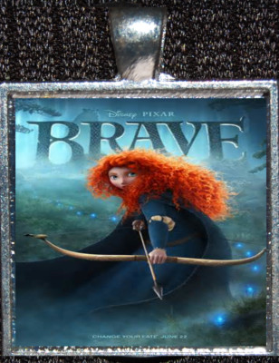 Brave Princess Merida Pixar Movie Poster Disney Necklace Pendant