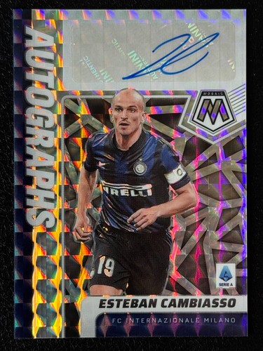 Panini 21-22 Mosaic Soccer Serie A Inter Milan Auto Esteban Cambiasso