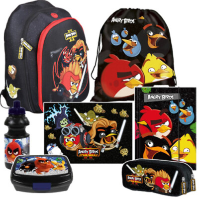 Star Wars Angry Birds Set  Schulrucksack Rucksack Schulranzen Federtasche NEU