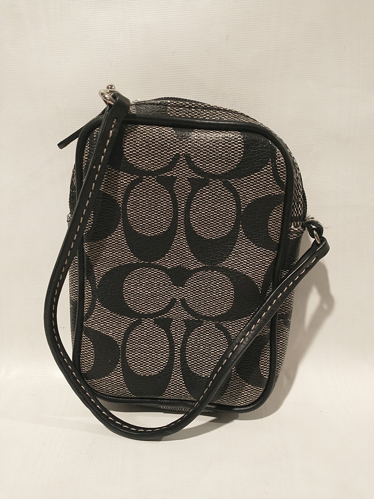 Coach Womens Gray Black Rectangular Zippered part… - image 6