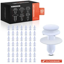 A-Premium 50Pcs 9mm Nylon Door Trim Panel Retainer Clips Triple Head for Jeep