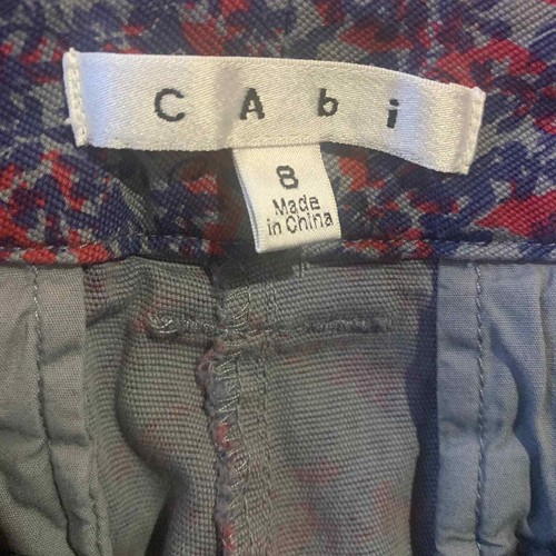 Cabi Palm Beach Pants Women 8 Blue Cropped Skinny Leg Pockets Stretch Casual 806 - Picture 6 of 8