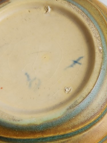 Roseville Keramik Luffa braun Jardiniere Übertopf Topf matte Oberfläche - Bild 7 von 21