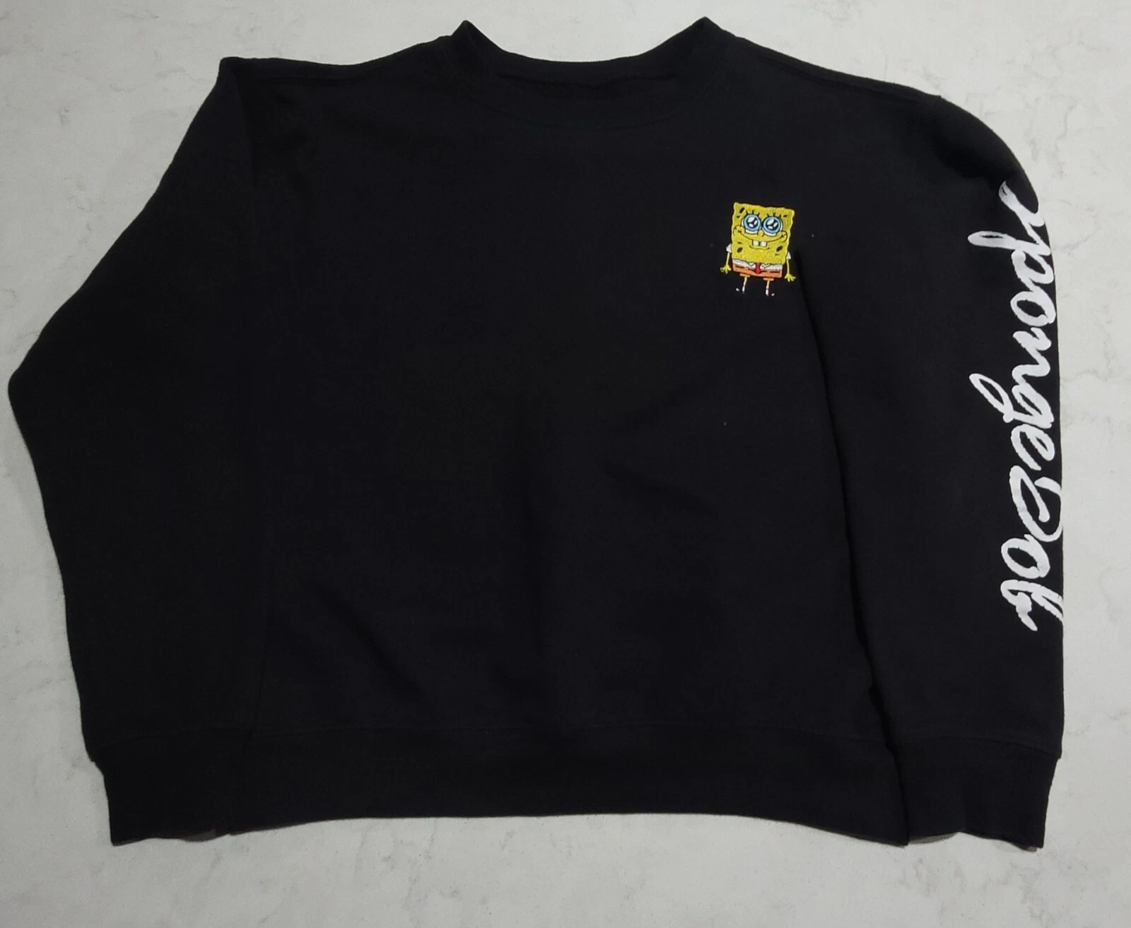 Nick 90s Spongebob Squarepants Embroidered Sweatshirt Size Small NWOT