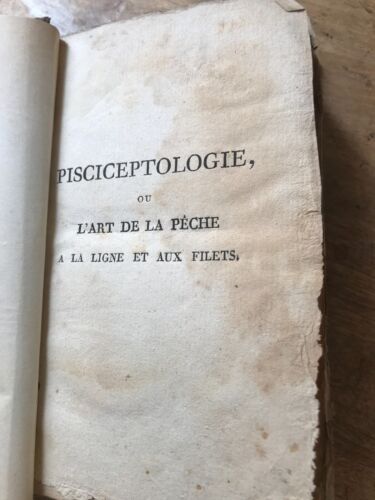 PISCICEPTOLOGIE OU L'ART DE LA PÊCHE Á LA LIGNE DISCOURS SUR LES POISSONS 1816 - 第 1/6 張圖片