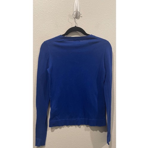 J.CREW Cotton Teddie Blue Round Neck Sweater Size XS - Picture 3 of 3