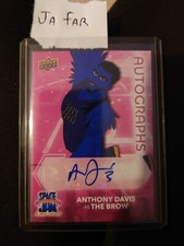 Anthony Davis The Brow Space Jam 2 Pink Autograph Card