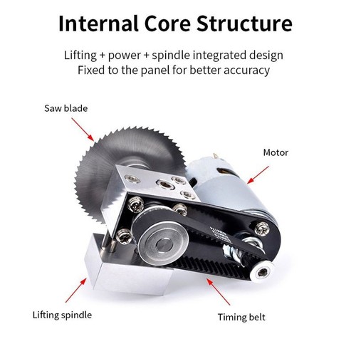 Mini Table Saw Spindle Motor DC12V-24V Blade Bench Circular Lathe Cutter Machine - Picture 11 of 15