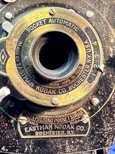 Macchina fotografica autografa pieghevole Kodak serie tascabile 1909 - Foto 2 di 7