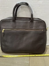 Mark and Graham Harvey Leather Briefcase Brown Laptop Bag