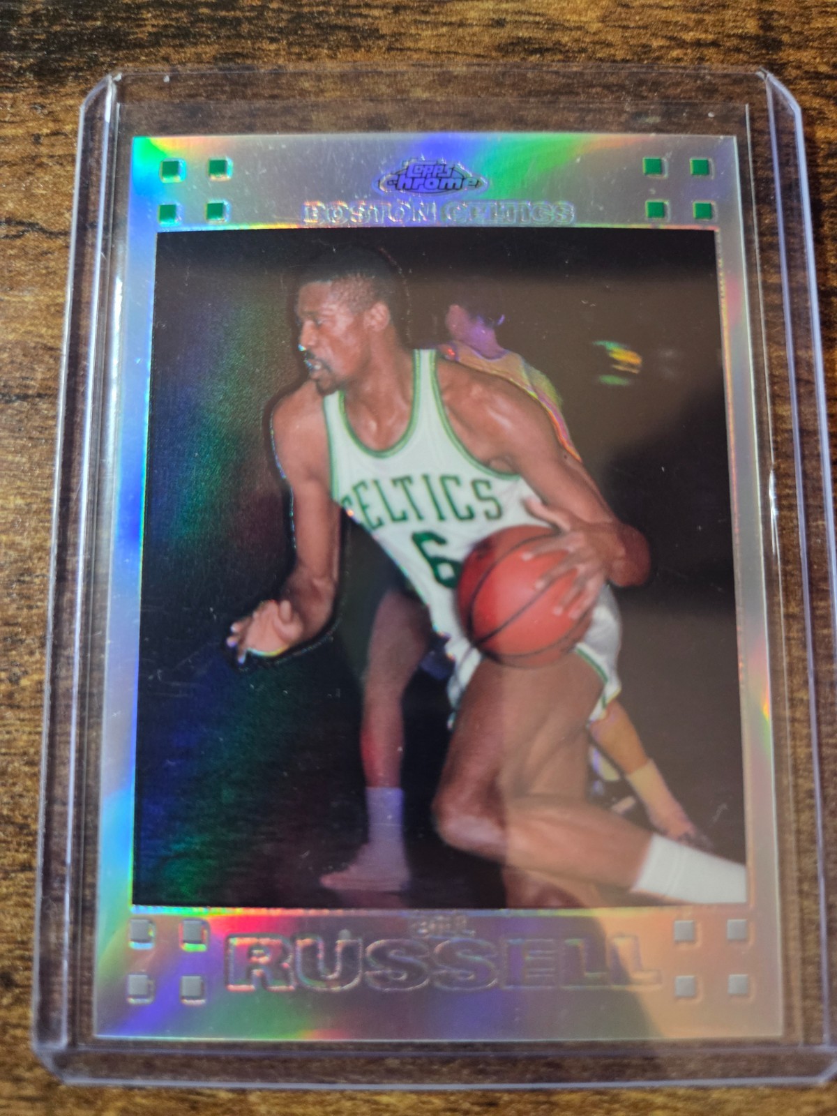 2007-08 Topps Chrome Bill Russell Refractor 919/999 SP #6 Boston Celtics HOF