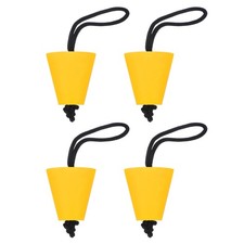 4Pcs Universal Kayak Scupper Plug Kit 3/4" to 1.5" Scupper Holes Yellow