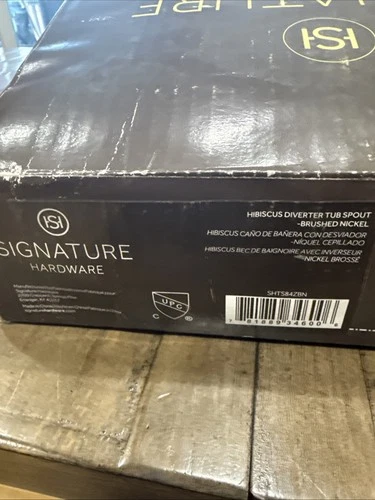 Signature hardware 449811 Hibiscus 7-11/16 in. Integrated Diverter Tub Spout - Picture 1 of 13