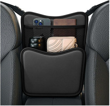 Car Organizer Storage between Seats, Leather Large Capacity Automobile Handbag H