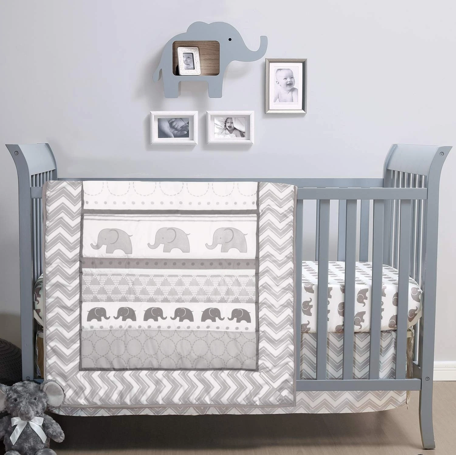 The Peanutshell 3 Piece Baby Crib Bedding Set for Boys Girls - Newborn, Infa...