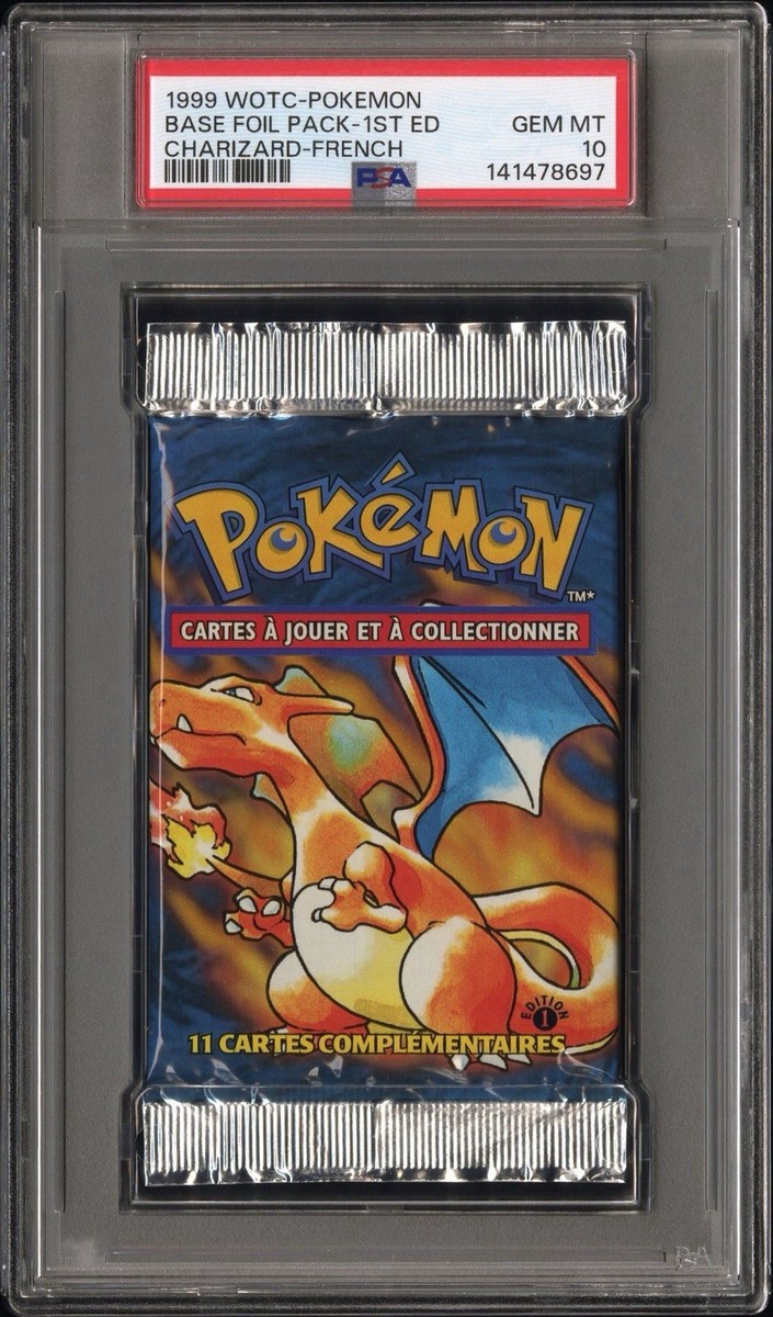 1999 Pokemon FRENCH 1st Edition Base Set Dracaufeu Booster Pack