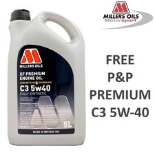 Millers Oils XF Premium C3 5W-40 5W40 Fully Synthetic Engine Oil - 5 Litres 5L 6.87 per litre