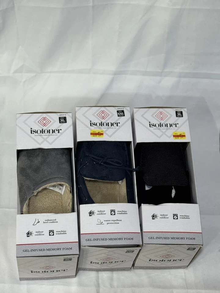 Chinelos de espuma com memória infundida em gel isotoner + meias + feijão + meias - Imagem 4 de 4