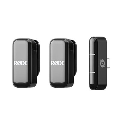 RØDE Wireless Micro - Compact Wireless Microphone, Two Mics with Charge Black