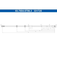 Bremsschlauch ATE 83.7804-0706.3 für Mercedes-Benz GLE