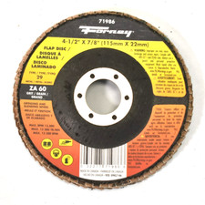 3 Forney Zirconia Flap Disc 60 Grit 4-1/2" x 7/8" Type 29 Grinding Wheel 71986
