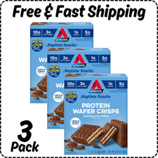 Atkins Chocolate Crème Wafers Protein Snacks...