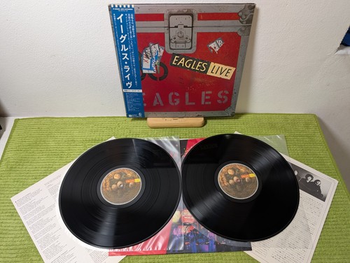 Eagles – Eagles Live, P-5589-90Y, OBI LP Japan, EX prezzo ebay