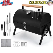 Portable Charcoal Grill Set BBQ Tools Lightweight Compact Outdoor Cooking Kit US
