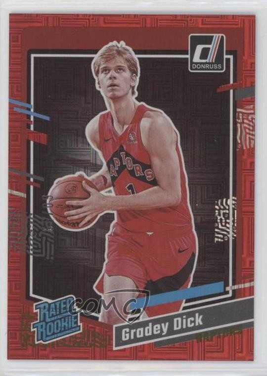 2023-24 Panini Donruss Rated Choice Red /99 Gradey Dick #247 Rookie RC 10yl