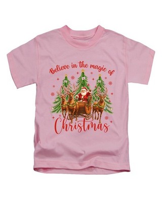 Believe In The Magic Of Christmas Kinder Weihnachten T-Shirt süß Xmas Top